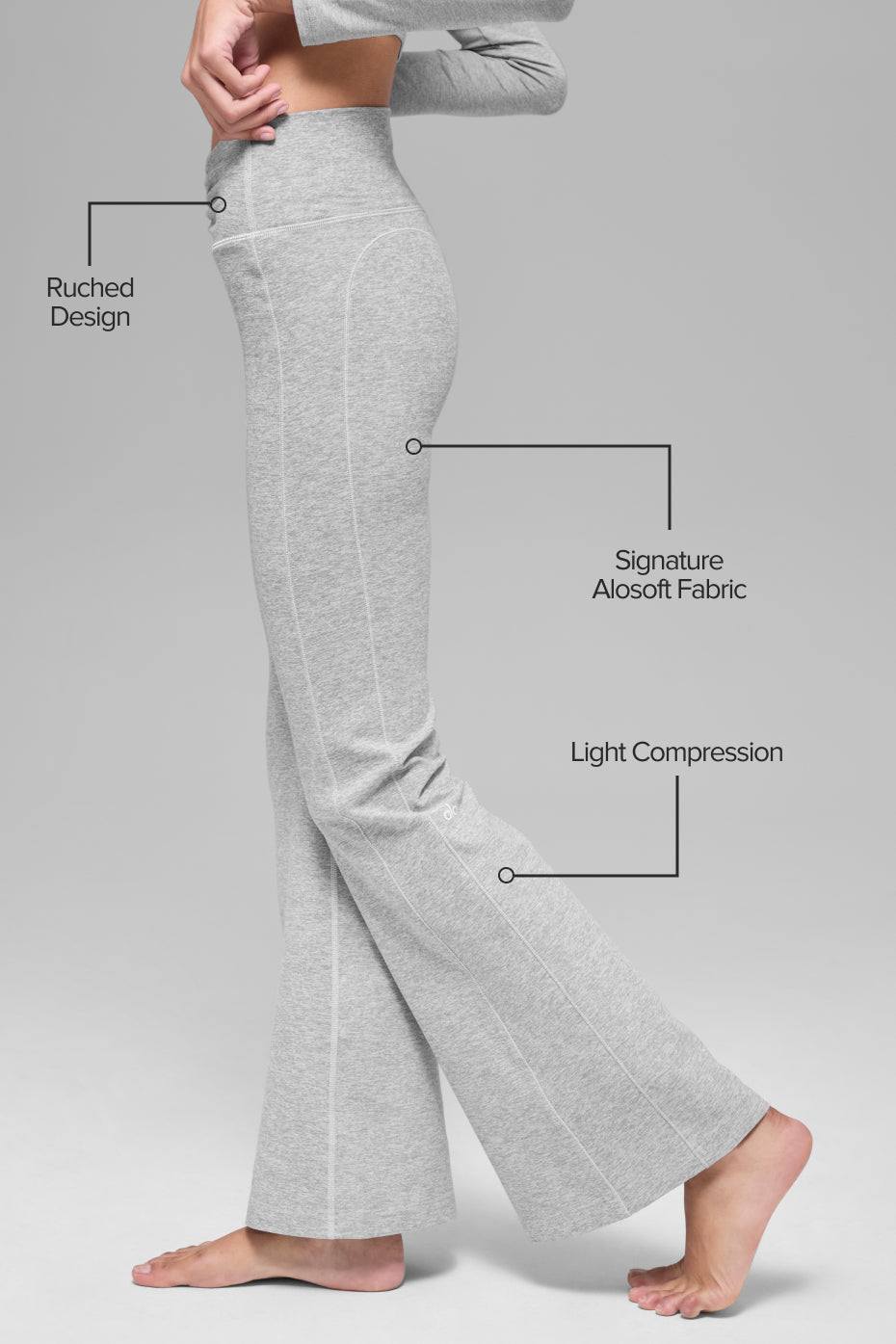 Alosoft Intuition High-Waist Bootcut - Athletic Heather Grey